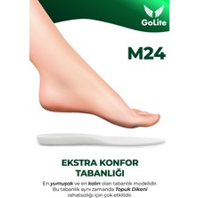 Golite Konforlu Ayakkabı Tabanlığı, Rahat Memory Foam Hafızalı Topuk Dikeni Iç Tabanlık Kemer Destekli Taban - M24 Beyaz