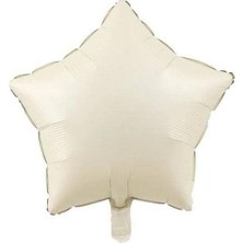 Parti Dükkanım Yıldız Folyo Balon Krem Rengi 45 cm