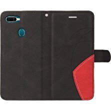 Mays Home1 Oppo A7 Için KILIF/A5S Iki Renkli Dikiş Pu Deri Flip Folio Kılıf ile (Yurt Dışından)