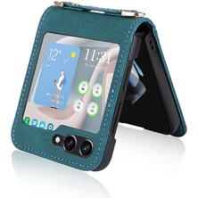 Mays Home1 Samsung Galaxy Z Flip5 Deri Folio Flip Case Tam Koruma (Yurt Dışından)