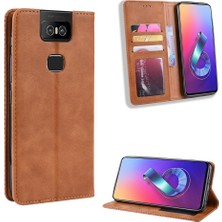 Mays Home1 Asus Zenfone 6 Için Kılıf Pu Deri Manyetik Kapatma Cüzdan (Yurt Dışından)