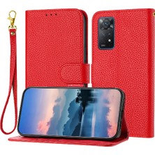 Mays Home1 Telefon Kılıfı Için Xiaomi Redmi Not 11 Pro 4g/5g Litchi Desen Flip Folio Pu (Yurt Dışından)