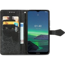 Mays Home1 Nokia 1.4 Için Kılıf Darbeye Kapak Kapak Basit Iş Deri Çanta (Yurt Dışından)