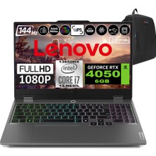 Lenovo Loq 15IRX9 Intel Core I7 13650HX Ddr5 16GB 4tb SSD Rtx 4050 6gb 300NITS 15.6" 144Hz Fhd Freedos Taşınabilir Bilgisayar 83DV00G7TRF04 + Zetta Çanta