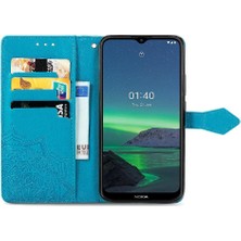 Mays Home1 Nokia 1.4 Için Kılıf Darbeye Kapak Kapak Basit Iş Deri Çanta (Yurt Dışından)