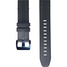 Daart Garmin Quickfit 22MM Pu Deri Kaplamalı Silikon Bant Ayarlanabilir Saat Kayışı (Yurt Dışından)