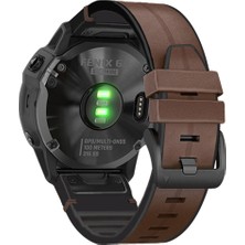 Daart Garmin Quickfit 22MM Pu Deri Kaplamalı Silikon Bant Ayarlanabilir Saat Kayışı (Yurt Dışından)