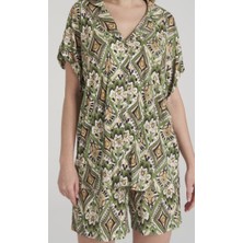 Pıjadore 1637 Sarı Kadın Şort Pijama Takım