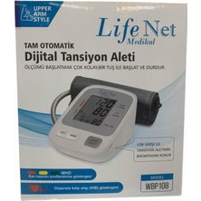 Life Net Dijital Life Net Tansiyon Aleti Koldan Ölçer Dijital Hafızalı Model WBP108