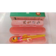 Rainbow Sevimli Ayıcık Figürlü Eğitici Çocuk Chopstick Kutulu