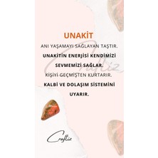Craftiz Unakit Kalp Doğal Taş Çelik Zincirli Kolye