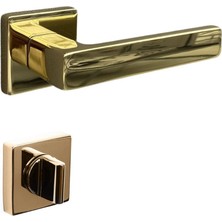 Fosıl Rozetli Kapı Kolu Gold Wc