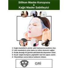 Uqmo - Yüz Maskesi Koruyucu & Sabitleyici - Kağıt Maske Sabitleyici - Gri