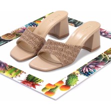 Bambi Nude Baskılı   Kadın Terlik K04233192009