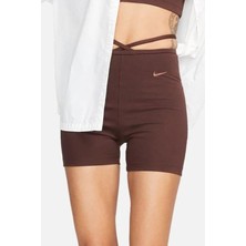 Nike Sportswear Everyday Modern 5 Inch Biker Shorts Kadın Tayt Şort Kahverengi