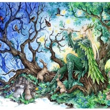 Jeronkarji Ilkbahar Tablo Ahşap Poster Dekoratif