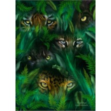 Jeronkarji Jungle Eyes Tablo Ahşap Poster Dekoratif