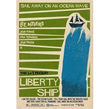 Jeronkarji La's Liberty Gemisi Tablo Ahşap Poster Dekoratif