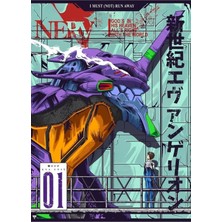 Jeronkarji Evangelion - Eva 01 Poster Renkli Tablo Ahşap Poster Dekoratif