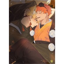Jeronkarji Atsuhina Kitsune ve Karga Tablo Ahşap Poster Dekoratif