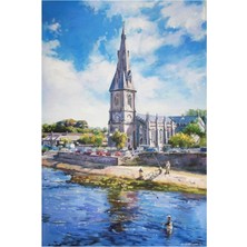 Jeronkarji Aziz Muredach Katedrali, Ballina, Co. Mayo Tablo Ahşap Poster Dekoratif