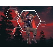 Jeronkarji Hawks My Hero Academia Tablo Ahşap Poster Dekoratif