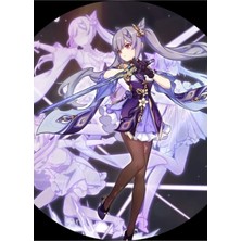 Jeronkarji Genshin Etkisi - Keqing Çağırma Afişi Tablo Ahşap Poster Dekoratif