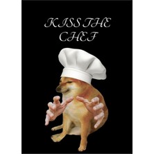 Jeronkarji Kiss Chef Cheems Tablo Ahşap Poster Dekoratif