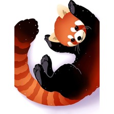 Jeronkarji Red Panda Tablo Ahşap Poster Dekoratif