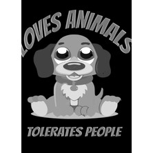 Jeronkarji Hayvanları Seviyor (Köpeğin) Insanları Hoşgörülü Tablo Ahşap Poster Dekoratif