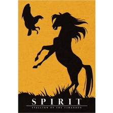 Jeronkarji Ruh : Cimarron Minimalist Aygırı Tablo Ahşap Poster Dekoratif