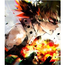 Jeronkarji Bakugo Katsuki'nin Yakıcı Öfkesi Tablo Ahşap Poster Dekoratif