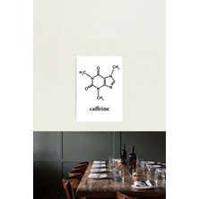 Jeronkarji Kafein Molekül Tablo Ahşap Poster Dekoratif