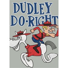 Jeronkarji Jay Ward Karikatürlerine Övgü: Logotype Tablo Ahşap Poster Dekoratif ile Dudley Do-Do-Right At Binme