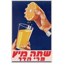 Jeronkarji Narenciye Suyu Içmek Tablo Ahşap Poster Dekoratif