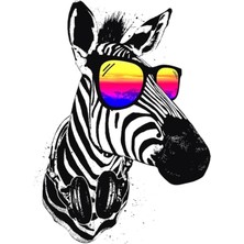 Jeronkarji Havalı Zebra Tablo Ahşap Poster Dekoratif