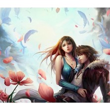 Jeronkarji Squall Leonhart & Rinoa Heartilly Tablo Ahşap Poster Dekoratif