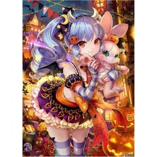 Jeronkarji Anime Halloween Set 3/6 - Tavşan Tablo Ahşap Poster Dekoratif