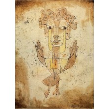 Jeronkarji Angelus Novus, 1920, Paul Klee Tablo Ahşap Poster Dekoratif