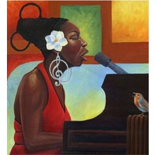 Jeronkarji Song Bird (Nina Simone) Tablo Ahşap Poster Dekoratif
