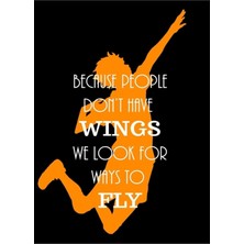 Jeronkarji Haikyuu Insanların Kanatları Olmadığı Için Uçmanın Yollarını Ararız. Tablo Ahşap Poster Dekoratif