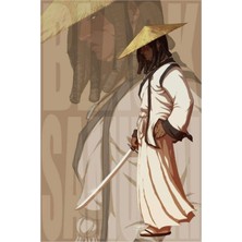Jeronkarji Yasuke Siyah Samuray Tablo Ahşap Poster Dekoratif