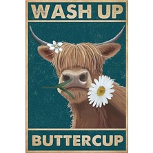 Jeronkarji Cattle Yıkayıcı Butter Kabı Tablo Ahşap Poster Dekoratif
