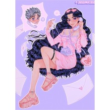 Jeronkarji Yukako ve Koichi Tablo Ahşap Poster Dekoratif