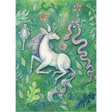 Jeronkarji Tek Boynuzlu At Sihirli Tablo Ahşap Poster Dekoratif