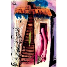 Jeronkarji Vintage Alice Harikalar Diyarında Grup Yarışı ve Eski Masal Baskısı Tablo Ahşap Poster Dekoratif