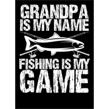 Jeronkarji Büyükbaba Benim Adım Balık Tutmak Benim Oyunum Tablo Ahşap Poster Dekoratif