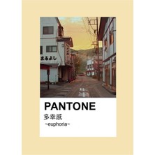 Jeronkarji Pantone Estetiğinin Kopyası Anime Japon Gün Batımı Deniz Tablo Ahşap Poster Dekoratif