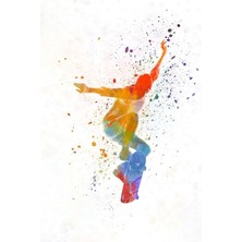 Jeronkarji Adam Kaykay 05 Suluboya Tablo Ahşap Poster Dekoratif