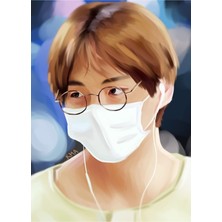 Jeronkarji Taehyung Tablo Ahşap Poster Dekoratif KOD5330